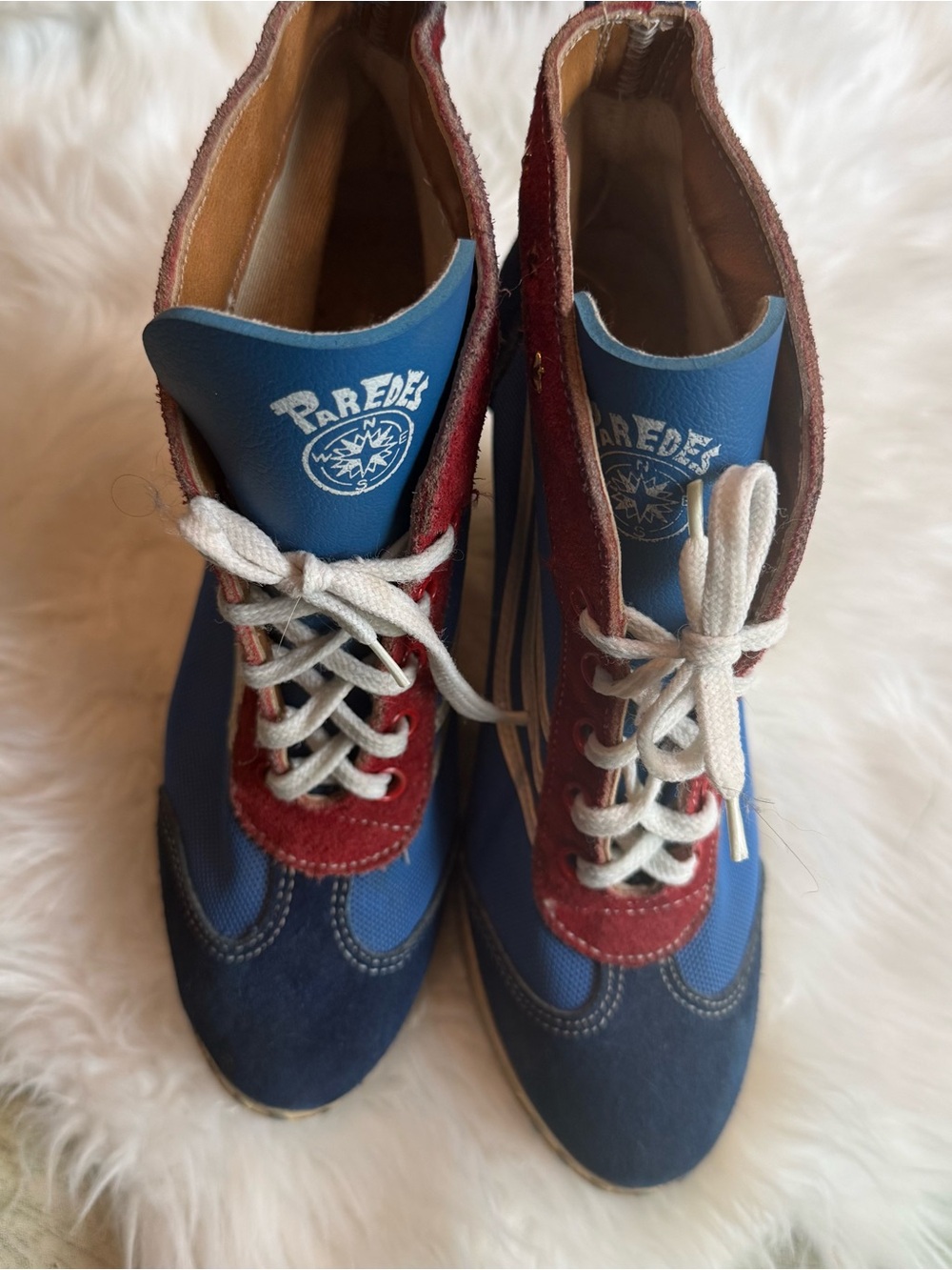 Vintage Paredes Rock 80 Wedge Sneaker 4.5-5 US 80s Glam Rock RollerDerby Rare - Picture 5 of 10